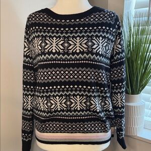 Tommy Hilfiger Elegant Snowflake Patterned Women's SweaterXL